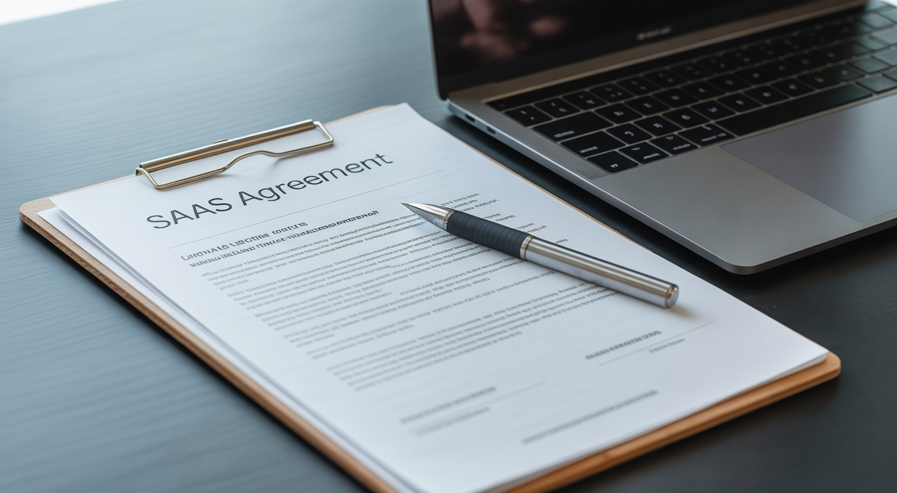 SaaS agreement lawyer reviewing software contract terms for an Indian tech startup