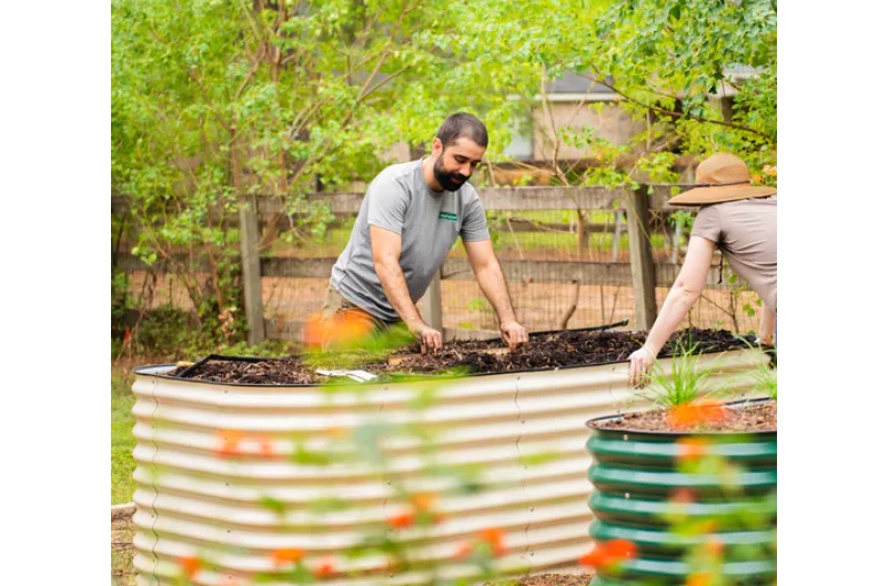 galvanized raised bed planter