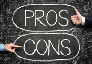 Pros and Cons / Blackboard concept